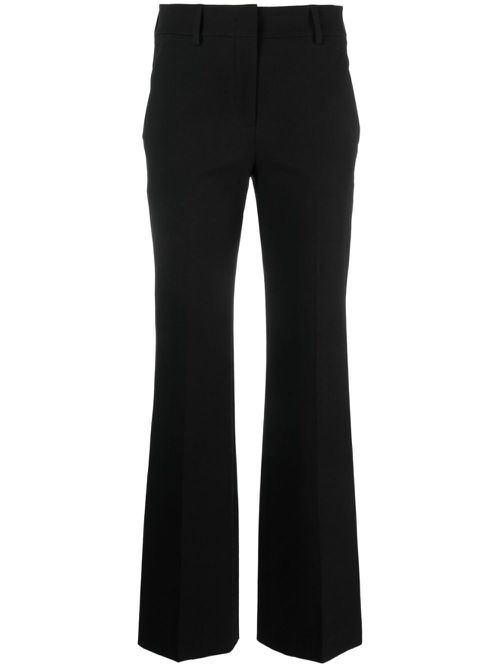 Cotton flared trousers - Black