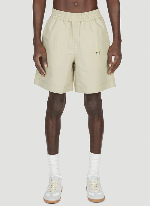 Embroidered Shorts - Man Shorts Beige It