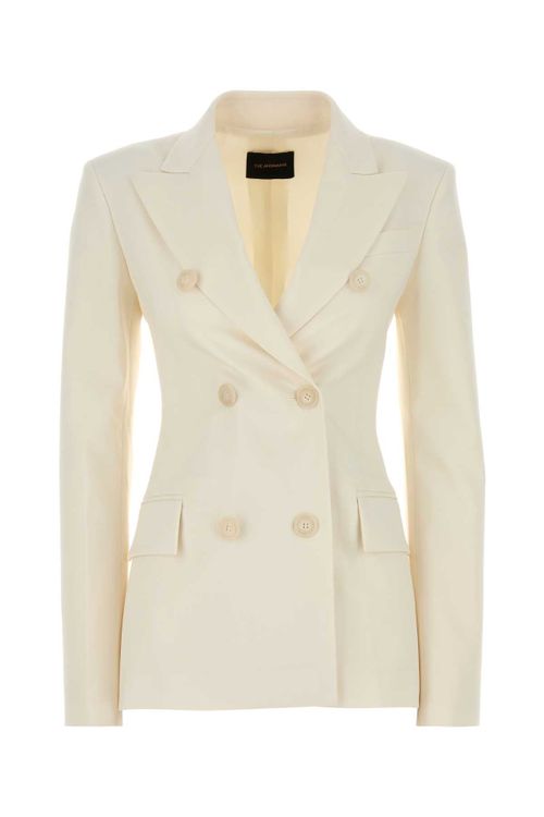 Stretch Gabardine Blazer — Beige