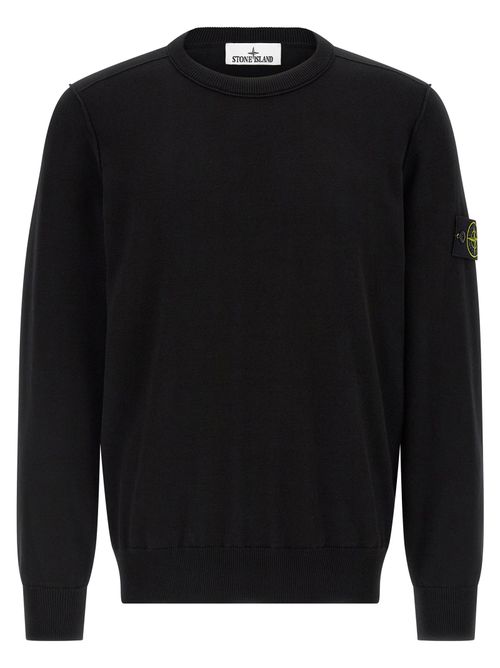 Cotton Crewneck Sweater — Black