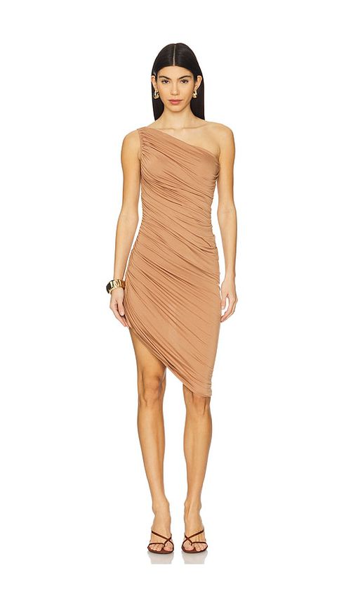 Norma Kamali MINIKLEID DIANA in Brown. Größe XL. Also in L, M