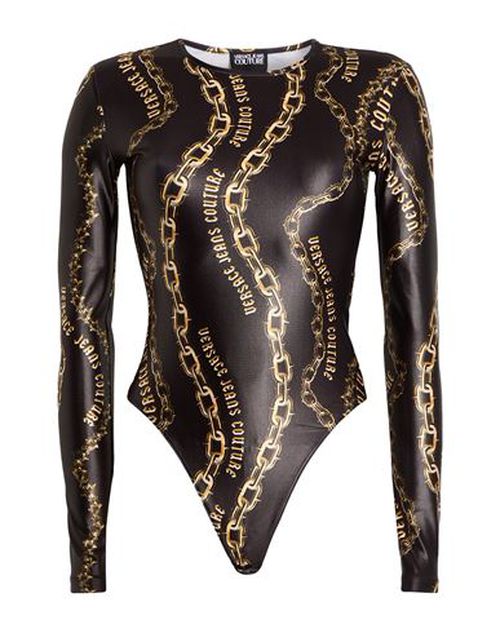 Woman Bodysuit Black Size 10 Polyester, Elastane