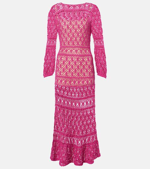 Anna Kosturova | Anna Kosturova Camellia cotton crochet minidress | Realry