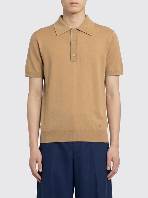 Polo Shirt Men color Beige