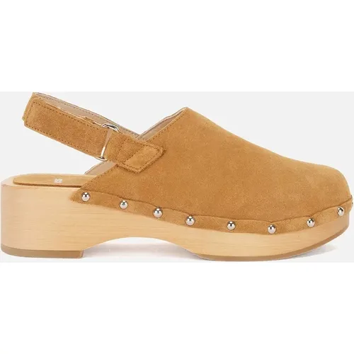 Hugo Boss Women's Brit Clog-S Shoes - Yellow - Size: 2