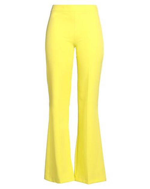 Woman Pants Yellow Size XL Polyester, Elastane