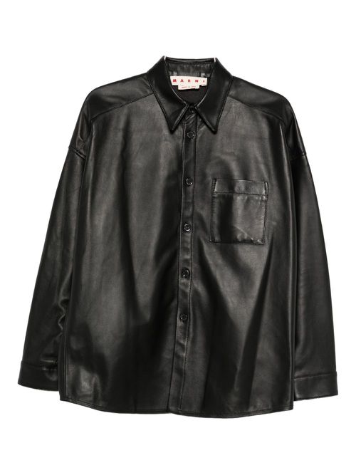 Leather shirt - Black