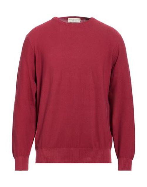 Man Sweater Burgundy Size 42 Cotton