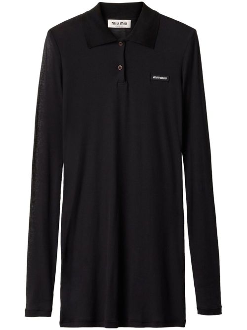 Miu Miu | ribbed-knit mini dress - Black | Realry