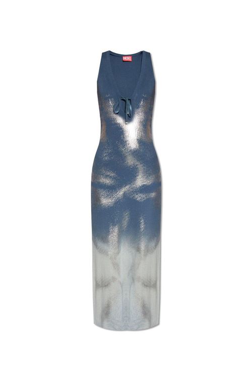 V-neck Sleeveless Midi Dress