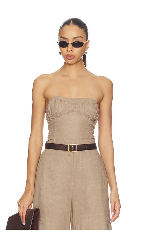 Elodie the Label Mavi Top in Brown. XL. Also in S, XS