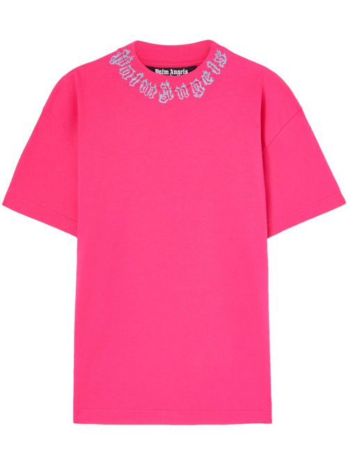 Neck-logo T-shirt - Pink