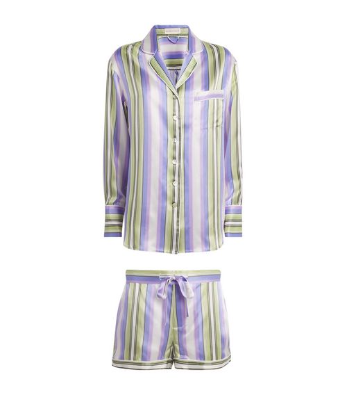 Silk Satin Stripe Alba Pyjama Set