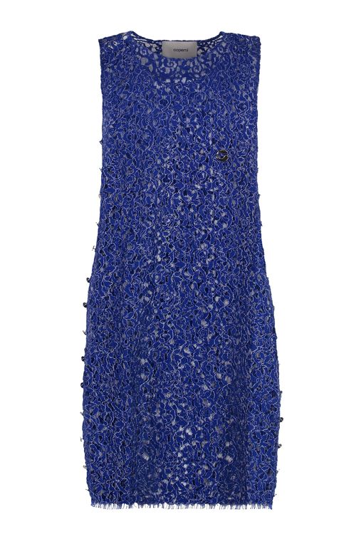 Lace Floral-pattern Mini Dress