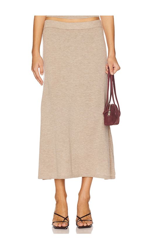 ASTR the Label Deora Sweater Skirt in Taupe. - L also in