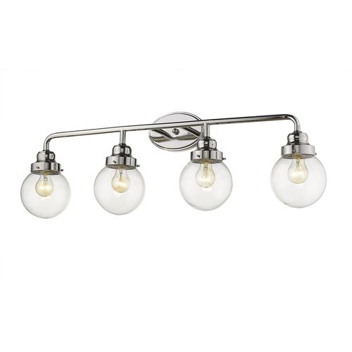Polished Nickel Four Light Vanity from the Portsmith Collection