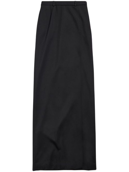 Slit tailored maxi skirt - Black