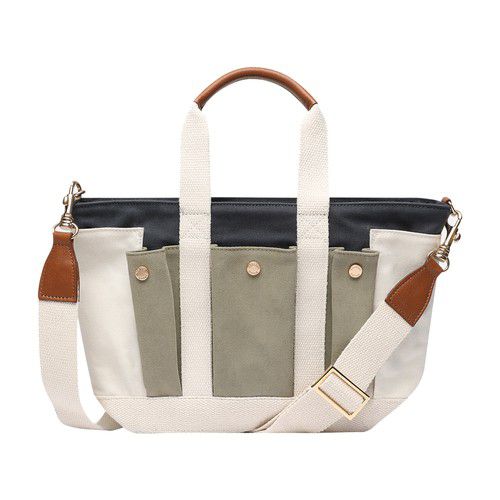 Multi-Pocket cabas tote