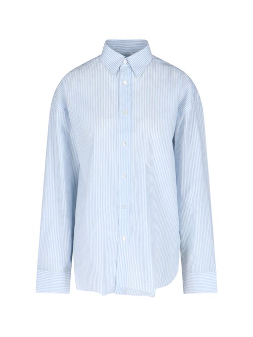 Silk-Cotton Linen Button-Front Shirt