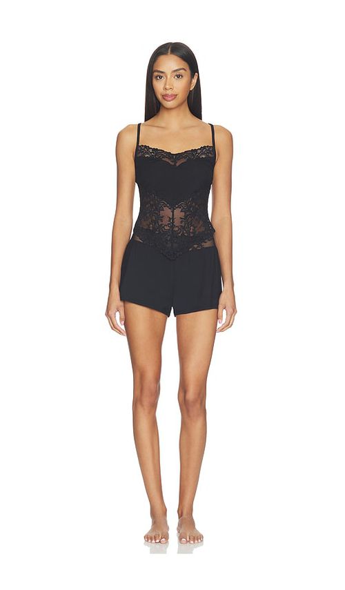 Cosabella Carmela Cami & Boxer Pajama Set in Black. - S also in
