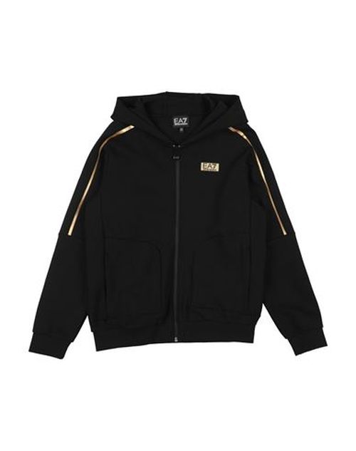 Kid Boy Sweatshirt Black Size 14 Cotton, Polyester, Elastane