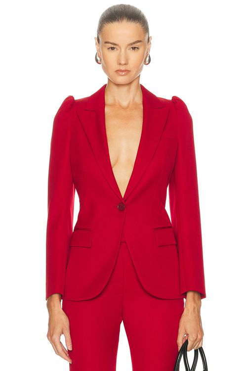 McQueen Tailored Jacket in Red