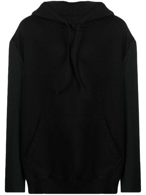Logo-patch tailored hoodie - Black