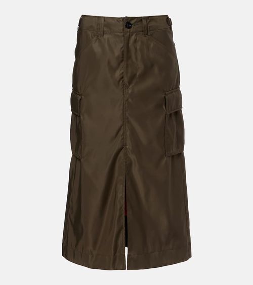 Pleated midi skirt