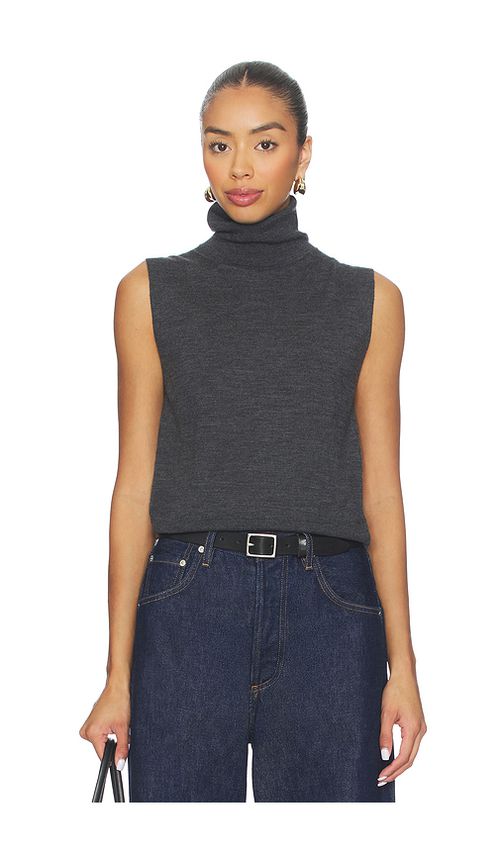 LESET James Sleeveless Turtleneck in Grey. - L also in