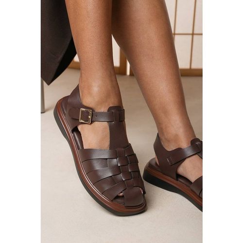 Where's That From Chime Fisherman Flatform Sandal In Dark Brown