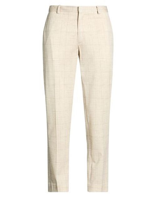 Man Pants Cream Size 34 Cotton, Elastane