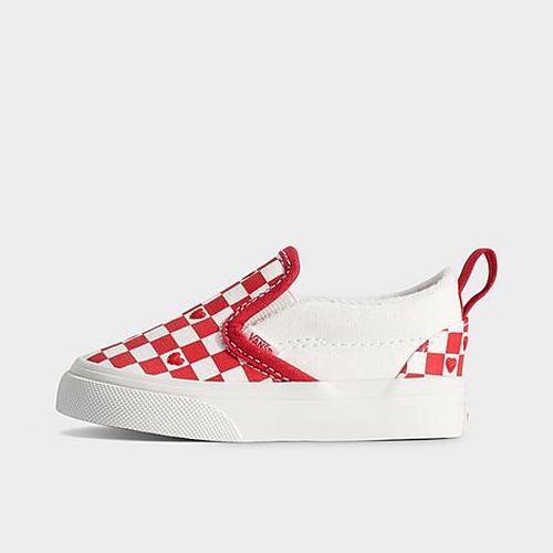 Kids Toddler Classic Slip-On V Casual Shoes in Red Hot Valentines Red/White