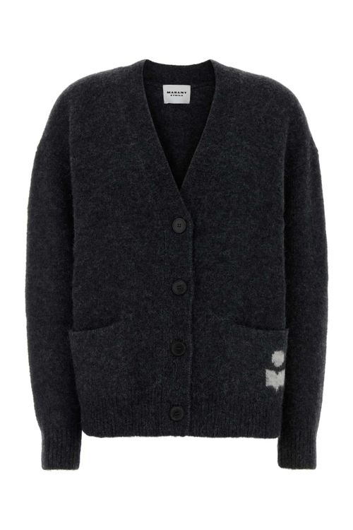 Baby Alpaca Blend Cardigan — Gray