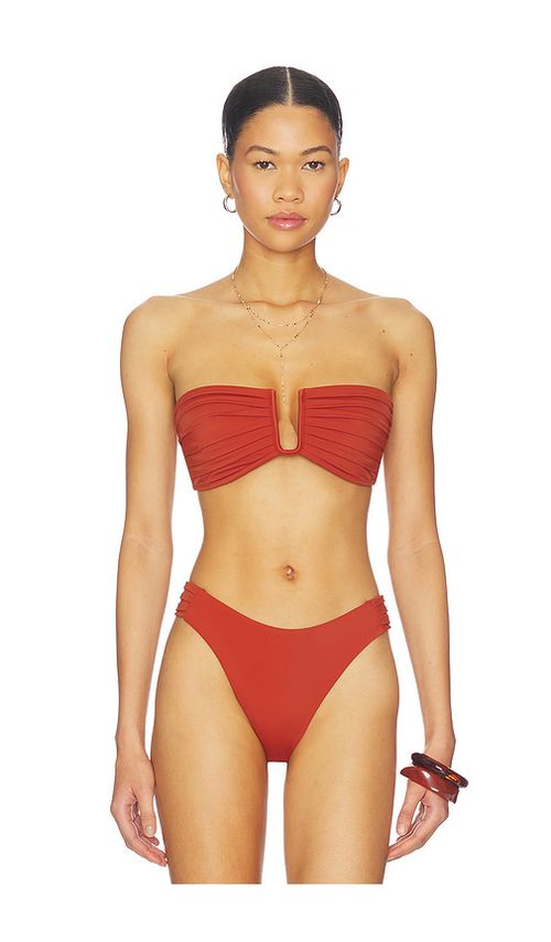 Onia Isla Bikini Bikini Top in Burgundy. - M also in L