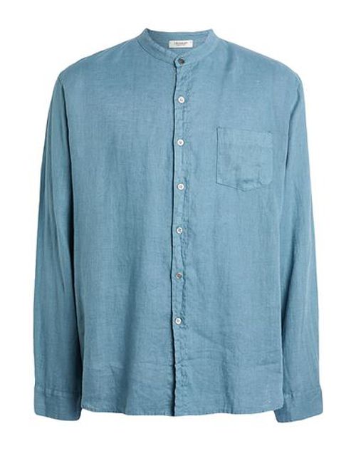 Man Shirt Pastel blue Size XL Linen