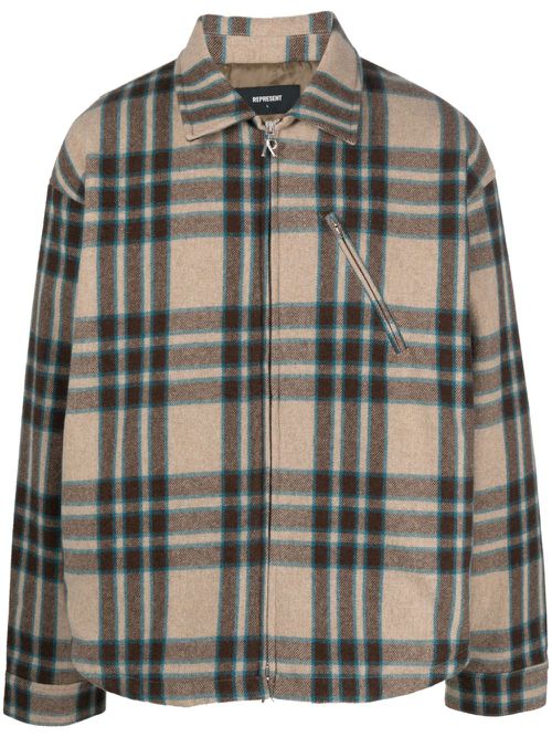 Plaid-check flannel shirt - BROWN CHECK