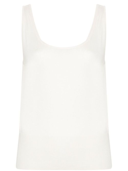 Ribbed-knit tank top - White