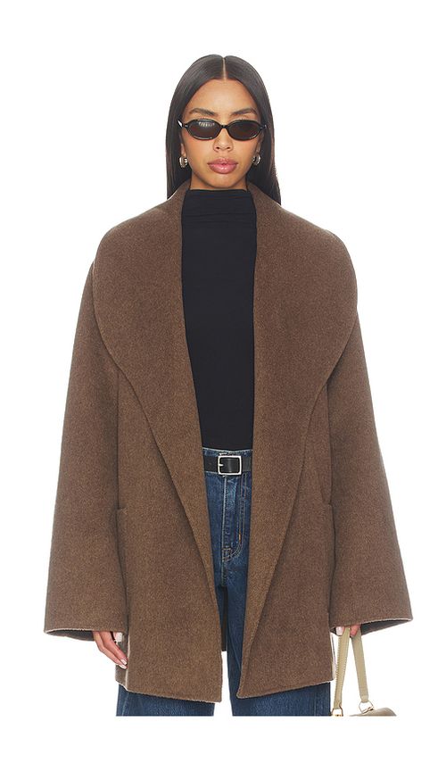 SEROYA MANTEAU EN LAINE DULCETTA en Brown. L. Also en M, S