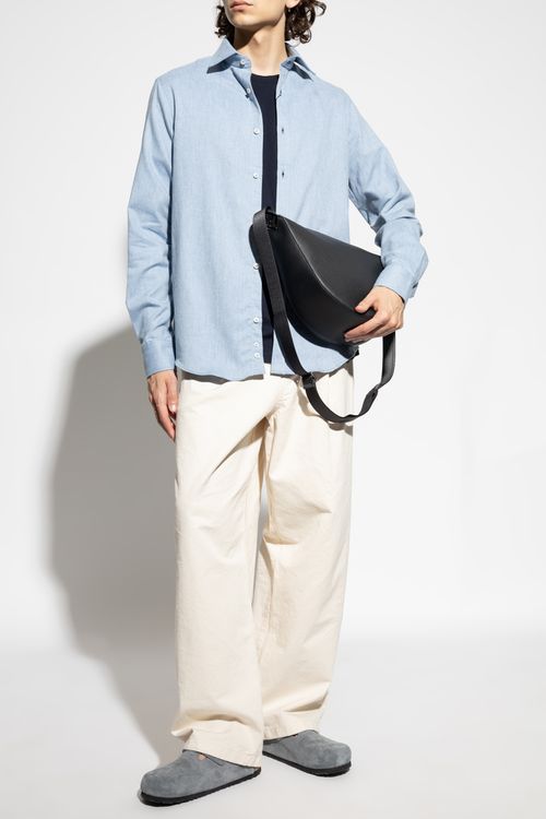 Cotton Shirt, Men's, Blue