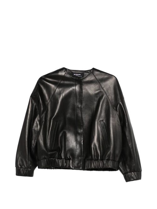 Ribbed Lambskin Jacket — Black