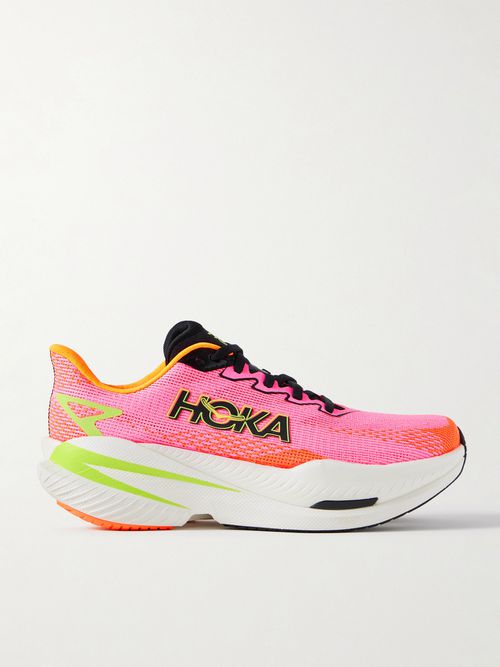 Mach X 3 Rubber-trimmed Mesh Sneakers - Pink