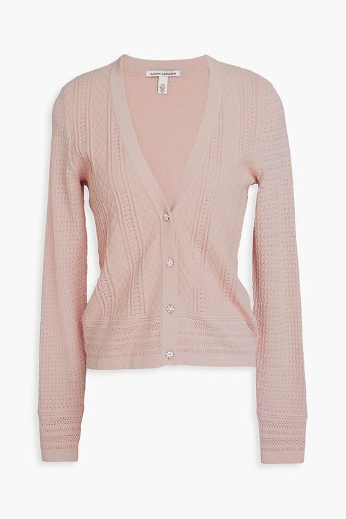 Pointelle-knit cardigan