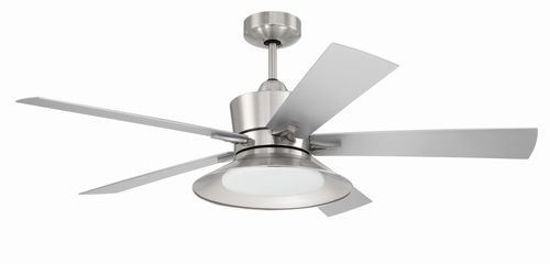 Brushed Polished Nickel 52"Ceiling Fan from the Topper Collection