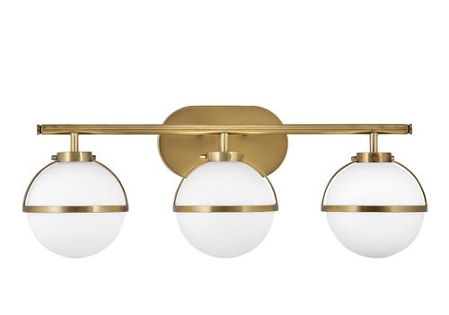 Hinkley Hollis 3-Light LED Bathroom Vanity Light in Heritage Brass - 5663HB