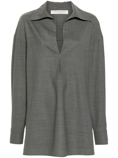 Long-sleeve blouse - Grey