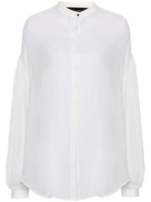 Isabel Benenato Semi-doorzichtige blouse - Wit