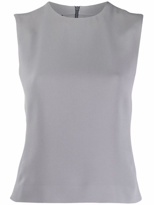 1990s round-neck sleeveless top - Grey