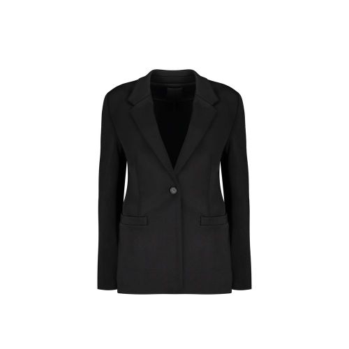 Tailored Viscose Blazer — Black