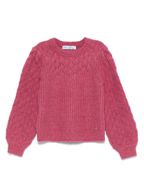 Shoulder-pads sweater - Pink