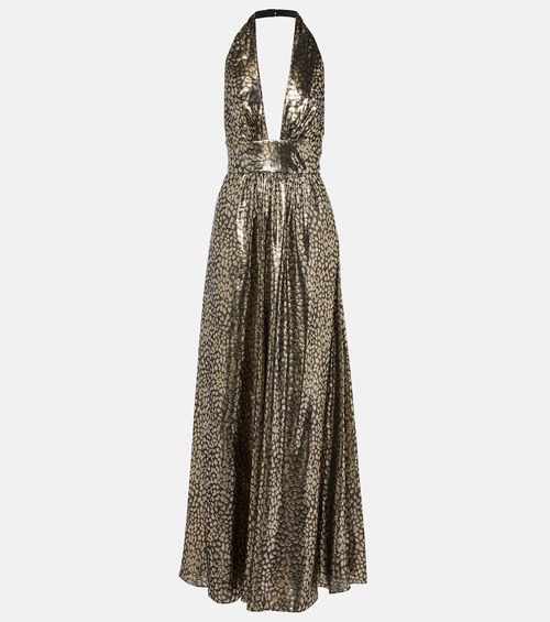 Alexandra Miro Ivy leopard-print open-back maxi dress